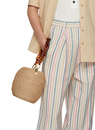 Front View - Click To Enlarge - CLARE V - Pot De Miel Bamboo Handle Handbag