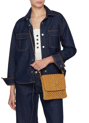 Figure View - Click To Enlarge - CLARE V - Ramya Crochet Crossbody Bag