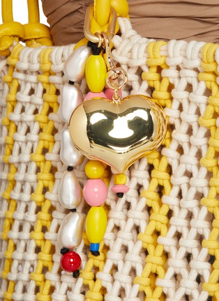 Front View - Click To Enlarge - CLARE V - Beaded Key Chain