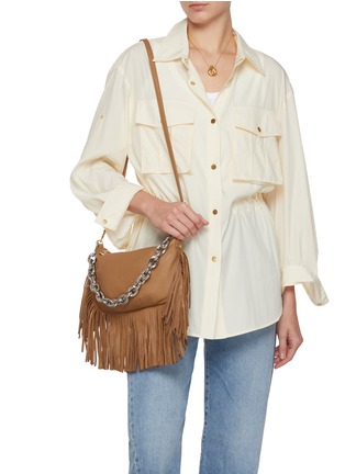 Front View - Click To Enlarge - CLARE V - Petit Moyen Custom Strap Leather Bag
