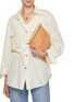 Figure View - Click To Enlarge - CLARE V - Woven Leather Flat Clutch Bag With Tabs