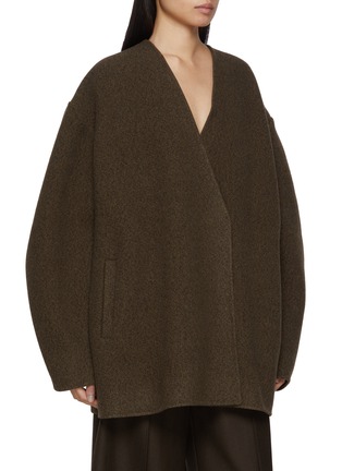 Detail View - Click To Enlarge - RUOHAN - Mauke Cape & Cocoon Wool Jacket