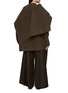 Back View - Click To Enlarge - RUOHAN - Mauke Cape & Cocoon Wool Jacket