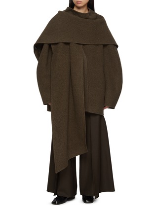 Main View - Click To Enlarge - RUOHAN - Mauke Cape & Cocoon Wool Jacket