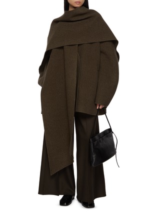 Figure View - Click To Enlarge - RUOHAN - Mauke Cape & Cocoon Wool Jacket