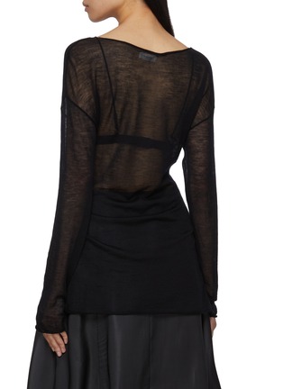 Back View - Click To Enlarge - RUOHAN - Alba Sheer Cashmere Top