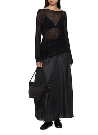 Figure View - Click To Enlarge - RUOHAN - Alba Sheer Cashmere Top