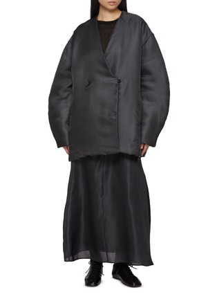 Figure View - Click To Enlarge - RUOHAN - Wolin Padded Silk Wool Coat