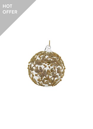 Main View - Click To Enlarge - SHISHI - Bead Flower Lace Glass Ball Ornament