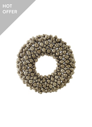 Main View - Click To Enlarge - SHISHI - Bubble Wreath — Antique Silver