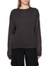 BEAUTIFUL PEOPLE Sheer Sleeve Wool Knit Top