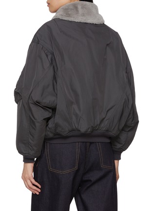 Back View - Click To Enlarge - BEAUTIFUL PEOPLE - Reversible Fur Taffeta MA-1 Jacket