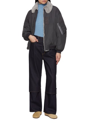 Figure View - Click To Enlarge - BEAUTIFUL PEOPLE - Reversible Fur Taffeta MA-1 Jacket