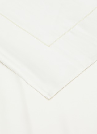 Detail View - Click To Enlarge - SILKY MIRACLE - The One Queen Size Silk Bed Set — Pearl White