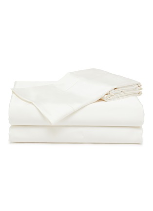 Main View - Click To Enlarge - SILKY MIRACLE - The One Queen Size Silk Bed Set — Pearl White