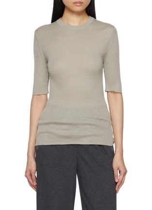 Main View - Click To Enlarge - ARCH4 - Belsize Short Sleeve Cashmere Knit Top