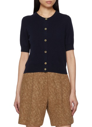 Main View - Click To Enlarge - ARCH4 - Stanley Short Sleeve Cashmere Knit Cardigan