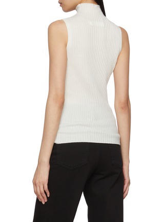 Back View - Click To Enlarge - ARCH4 - Mika High Neck Ribbed Cashmere Knit Vest