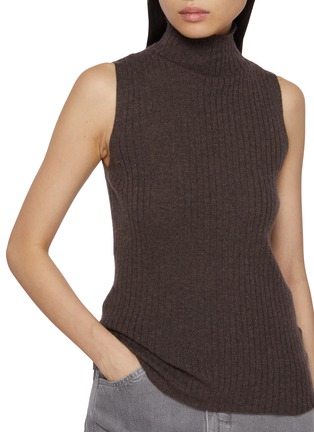  - ARCH4 - Mika High Neck Ribbed Cashmere Knit Vest