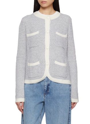 Main View - Click To Enlarge - ARCH4 - Tulip Tweed Textured Cashmere Cardigan