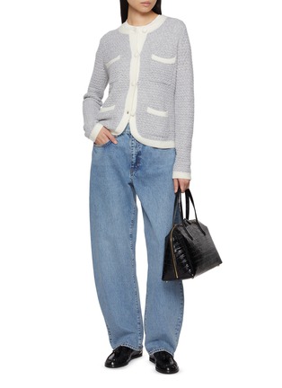 Figure View - Click To Enlarge - ARCH4 - Tulip Tweed Textured Cashmere Cardigan