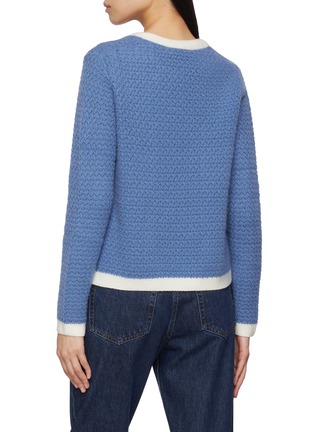 Back View - Click To Enlarge - ARCH4 - Tulip Tweed Textured Cashmere Cardigan