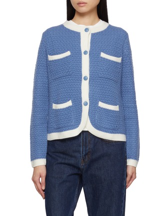Main View - Click To Enlarge - ARCH4 - Tulip Tweed Textured Cashmere Cardigan