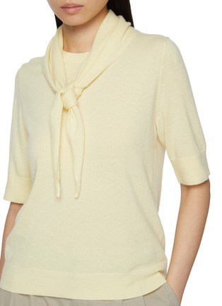  - ARCH4 - Imogen Scarf Tie Cashmere Knit Top
