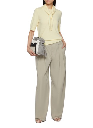 Figure View - Click To Enlarge - ARCH4 - Imogen Scarf Tie Cashmere Knit Top