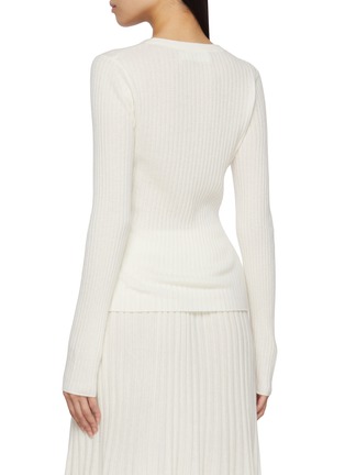 Back View - Click To Enlarge - ARCH4 - New Noa Cashmere Knit Henley Top