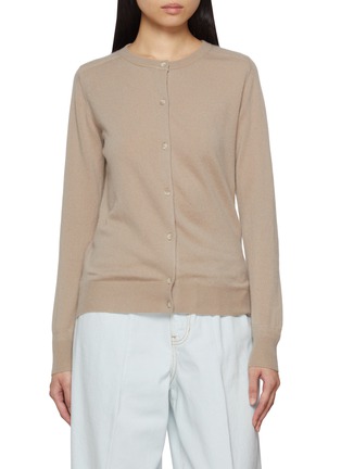 Main View - Click To Enlarge - ARCH4 - Nappa Crewneck Cashmere Knit Cardigan