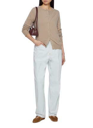 Figure View - Click To Enlarge - ARCH4 - Nappa Crewneck Cashmere Knit Cardigan