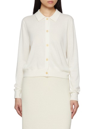 Main View - Click To Enlarge - ARCH4 - Wrexham Polo Collar Cashmere Knit Cardigan