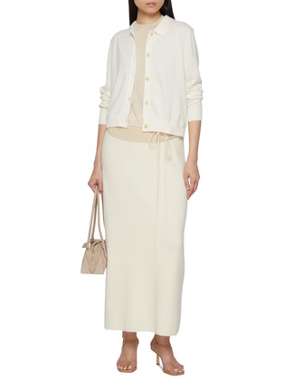 Figure View - Click To Enlarge - ARCH4 - Wrexham Polo Collar Cashmere Knit Cardigan