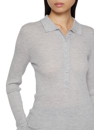  - ARCH4 - Maja Ribbed Cashmere Knit Polo Top