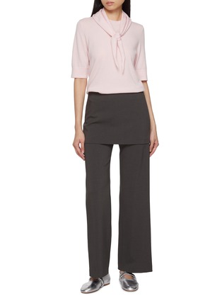Figure View - Click To Enlarge - ARCH4 - Imogen Scarf Tie Cashmere Knit Top
