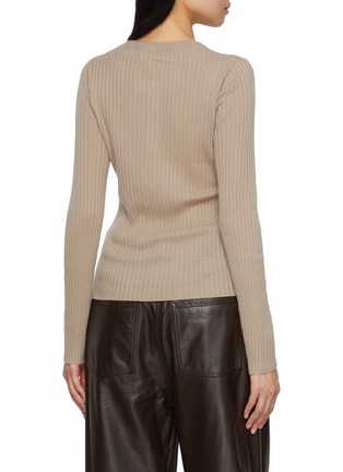 Back View - Click To Enlarge - ARCH4 - New Noa Cashmere Knit Henley Top