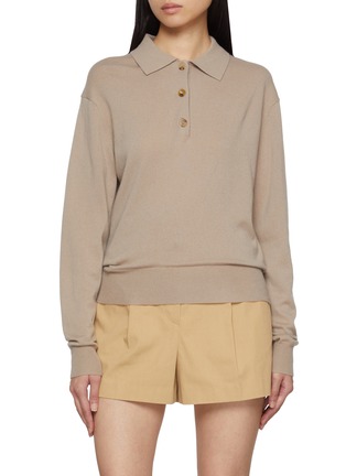 Main View - Click To Enlarge - ARCH4 - New Hamilton Cashmere Knit Polo Top