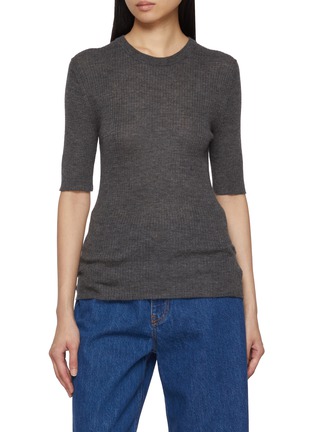 Main View - Click To Enlarge - ARCH4 - Belsize Short Sleeve Cashmere Knit Top