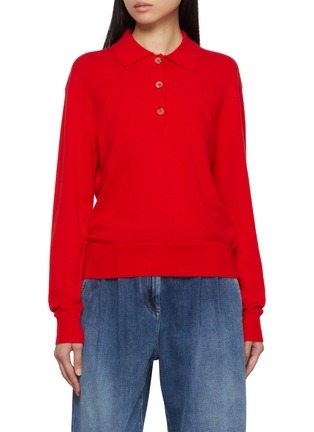 Main View - Click To Enlarge - ARCH4 - New Hamilton Cashmere Knit Polo Top