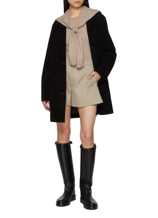 Figure View - Click To Enlarge - ARCH4 - Sonja Shoulder Tie Cashmere Knit Top