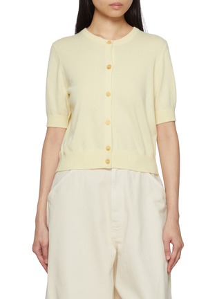 Main View - Click To Enlarge - ARCH4 - Stanley Short Sleeve Cashmere Knit Cardigan