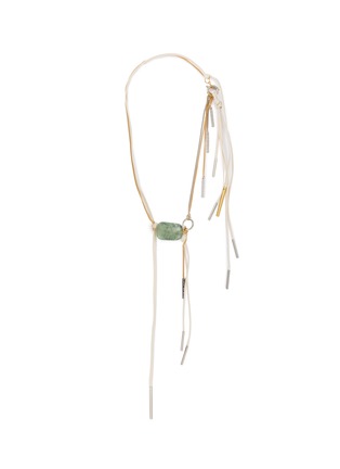 Main View - Click To Enlarge - DRIES VAN NOTEN - Brass Stone Cotton Necklace