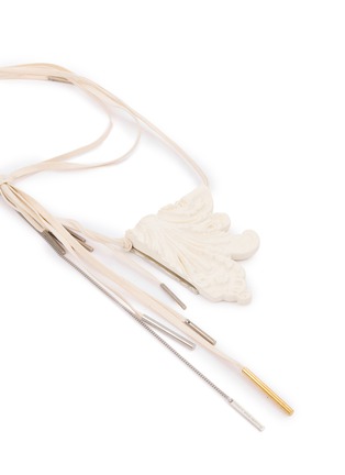 Detail View - Click To Enlarge - DRIES VAN NOTEN - Plated Brass Resin Cotton Necklace