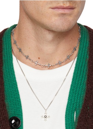 Figure View - Click To Enlarge - EMANUELE BICOCCHI - Sterling Silver Multi-cross Avelli Necklace
