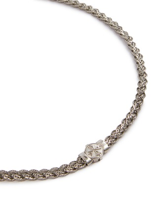 Detail View - Click To Enlarge - EMANUELE BICOCCHI - Sterling Silver Diamond-Cut Braided Necklace
