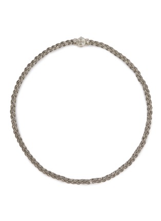 Main View - Click To Enlarge - EMANUELE BICOCCHI - Sterling Silver Diamond-Cut Braided Necklace