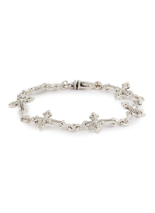 Main View - Click To Enlarge - EMANUELE BICOCCHI - Sterling Silver Multi-cross Bracelet