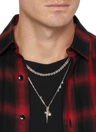 Figure View - Click To Enlarge - EMANUELE BICOCCHI - Freshwater Pearl Sterling Silver Pugnale Pendant Necklace