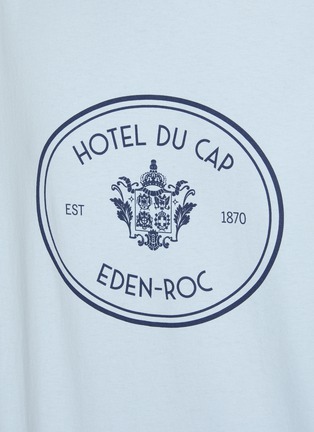  - SPORTY & RICH - X Hotel du Cap-Eden-Roc Crest Logo Cotton T-Shirt
